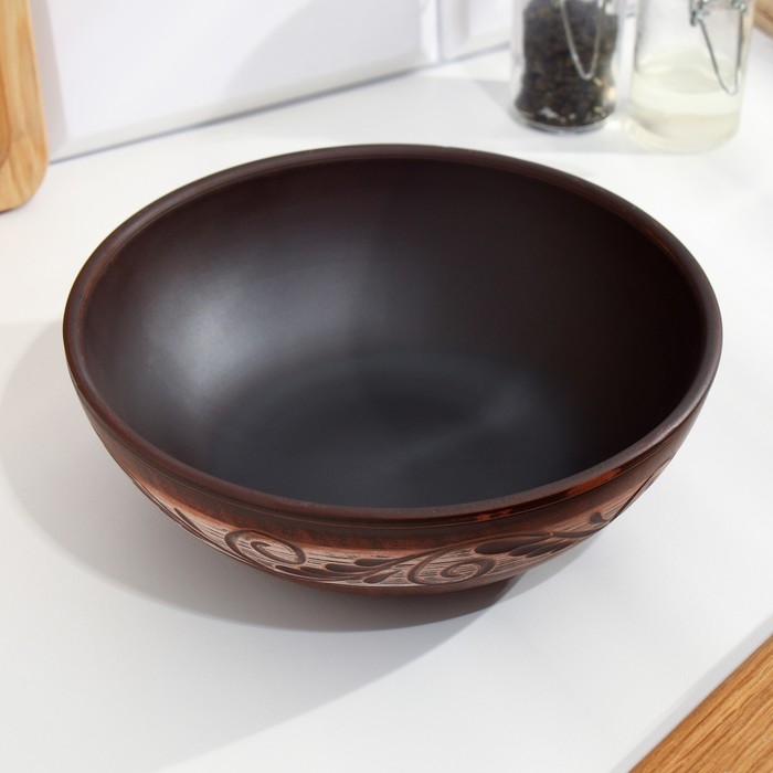 Салатник классический «Ангоб», 1л, 6 х 18,5 х 18,5см