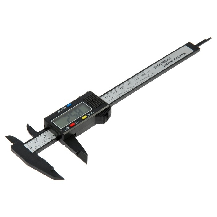 Штангенциркуль электронный ЛОМ, с глубиномером, пластиковый, 150 мм Штангенциркуль электронный ЛОМ, с глубиномером, пластиковый, 150 мм