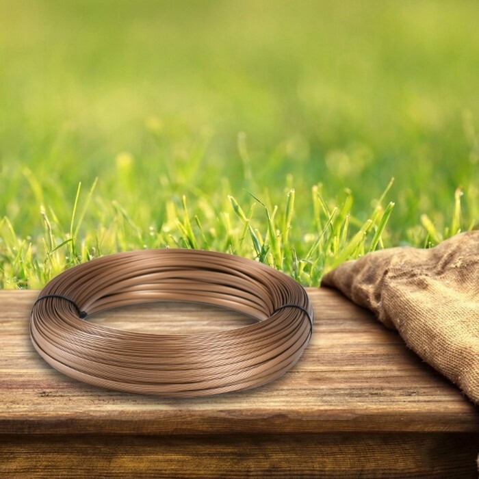 Ротанг искусственный 6 мм 100 м волна (бронза металлик) Ротанг искусственный 6 мм 100 м волна (бронза металлик)