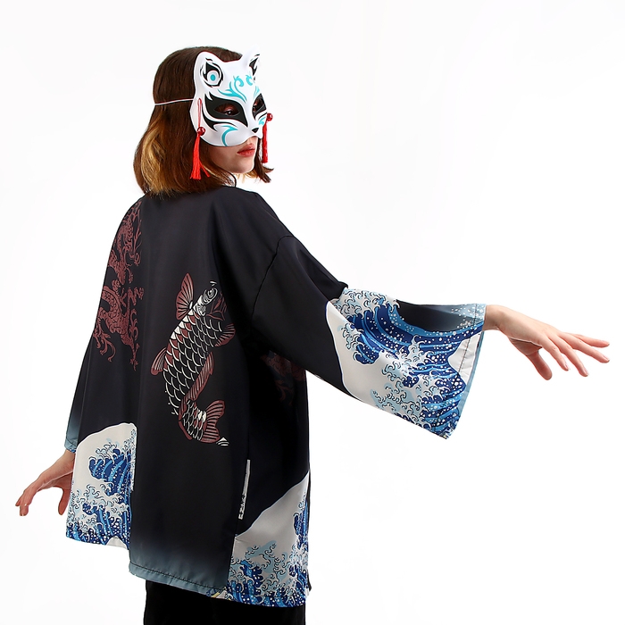 Карнавальный набор «Кицунэ: волны», р. 44–52: маска, хаори Карнавальный набор «Кицунэ: волны», р. 44–52: маска, хаори