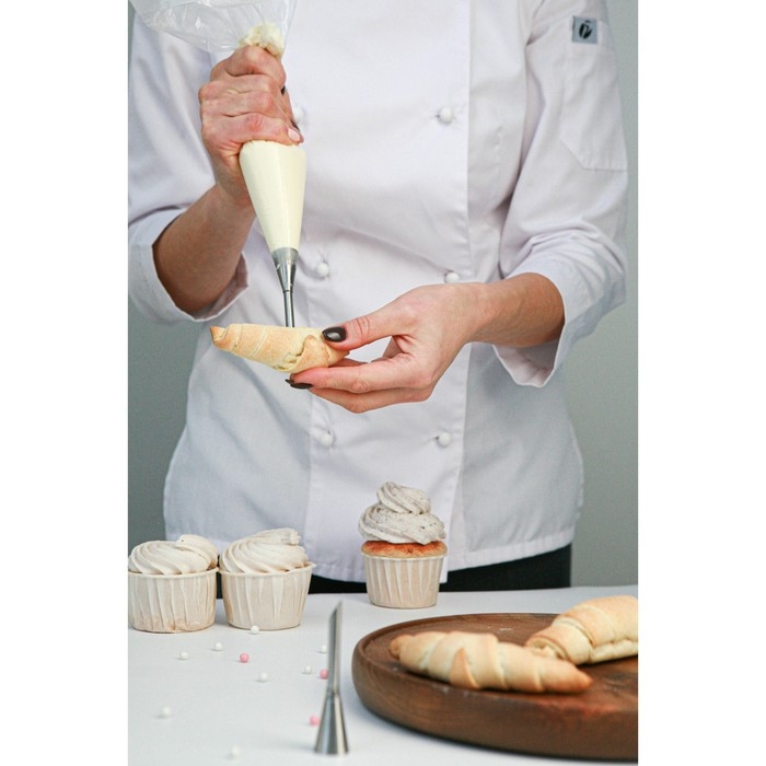 Насадка кондитерская для начинки KONFINETTA «Эклер», d=1,7 см, выход d=0,7 см, нержавеющая сталь Насадка кондитерская для начинки KONFINETTA «Эклер», d=1,7 см, выход d=0,7 см, нержавеющая сталь