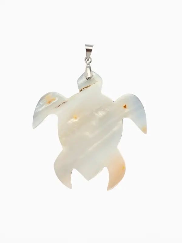 Подвеска &laquo;Галиотис&raquo;, черепаха, цветная в серебре