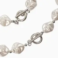 Набор 2 пред-та: бусы,браслет "Жемчуг барочный", ромб. 40/18см, цвет белый в серебре Набор 2 пред-та: бусы,браслет "Жемчуг барочный", ромб. 40/18см, цвет белый в серебре
