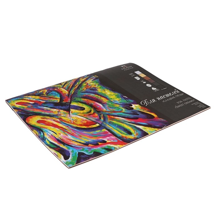 Планшет для пастели А2, 18 листов, 6 цветов  Планшет для пастели А2, 18 листов, 6 цветов "Сладкие грёзы", тиснение "холст", блок 160 г/м²