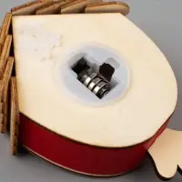 Ёлочная игрушка &laquo;Домик с Дедом Морозом&raquo;, 9&times;8&times;4 см, от батареек, свечение тёплое белое