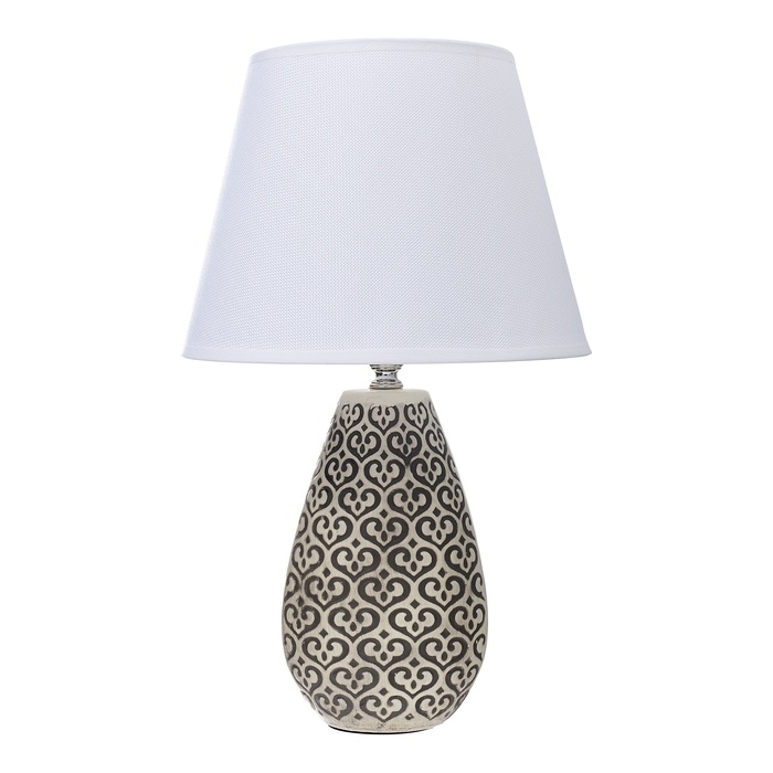 Настольная лампа с абажуром RISALUX «Римини», Е27, 40 Вт, 25×25×43 см Настольная лампа с абажуром RISALUX «Римини», Е27, 40 Вт, 25×25×43 см