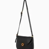 Сумка женская мессенджер TEXTURA на магните, с косметичкой, 28&times;4&times;20 см, чёрная