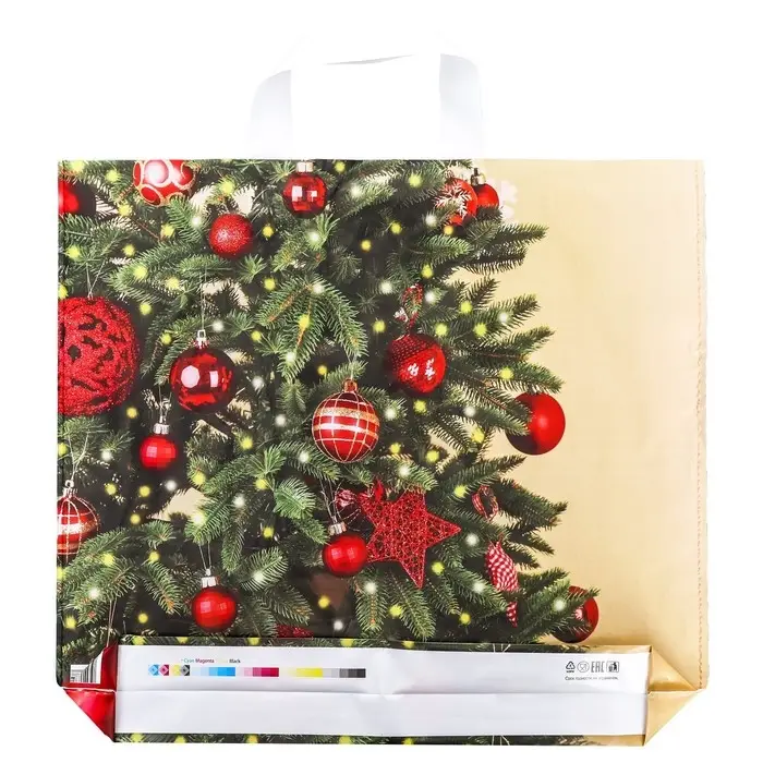 Пакет Пакет "Мерцание", полиэтиленовый с петлевой ручкой, 38х34 см, 70 мкм