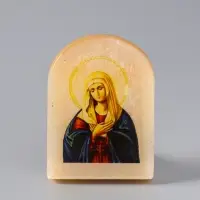 Икона Умиление, 6х5 см, селенит