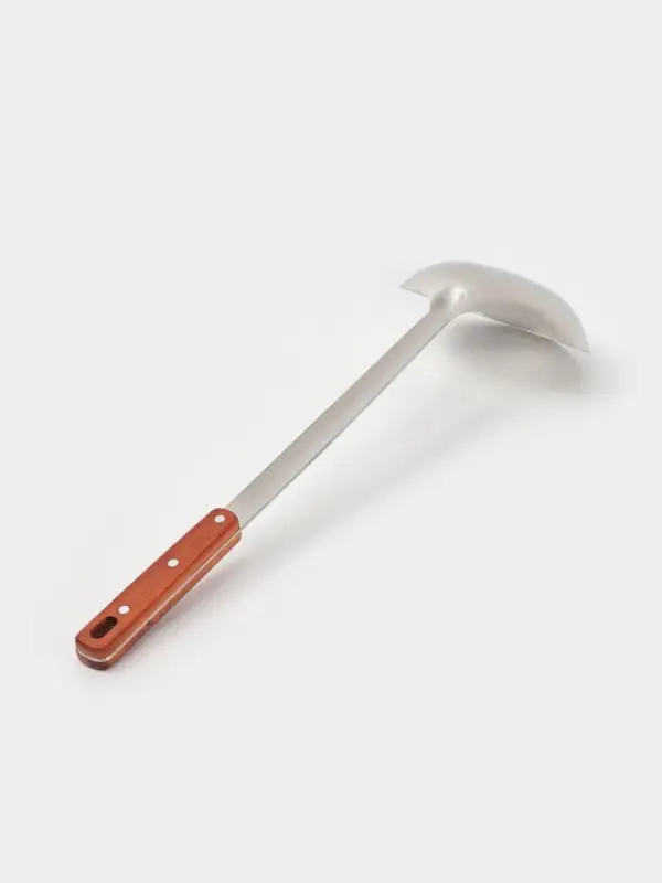 Поварешка для казана узбекская 42 см, диаметр 14 см с деревянной ручкой