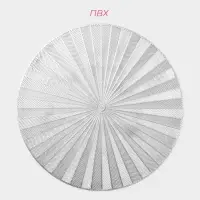 Салфетки сервировочные на стол Доляна Fly, d=38 см, 4 шт., серебряные