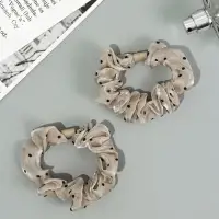 Резинка для волос "Летиция" (набор 2 шт) 7 см, бежевый Резинка для волос "Летиция" (набор 2 шт) 7 см, бежевый