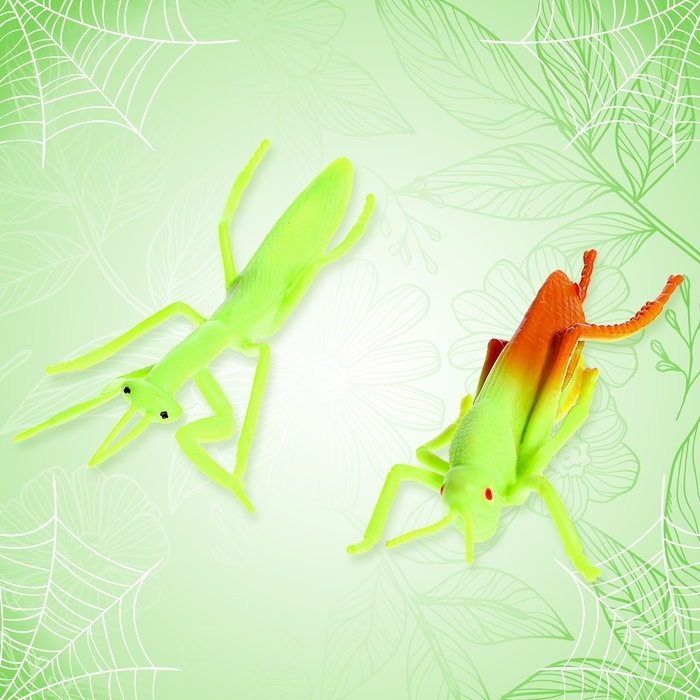 Набор насекомых «Жучки, паучки», 12 штук