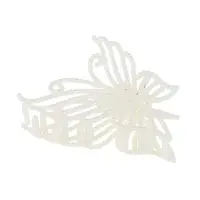 Краб для волос "Лиллиан" бабочка, 10,5 см, белый