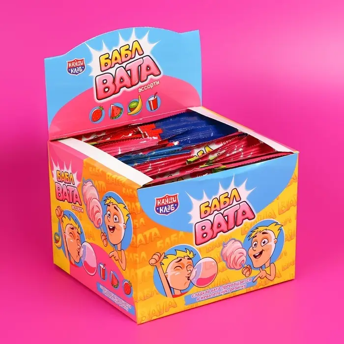 Сладкая вата «БАБЛ ВАТА», ассорти, 5 г Сладкая вата «БАБЛ ВАТА», ассорти, 5 г