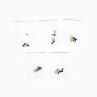 Глаз винтовой с заглушками, 10 шт, цвет черный, 0,8 см