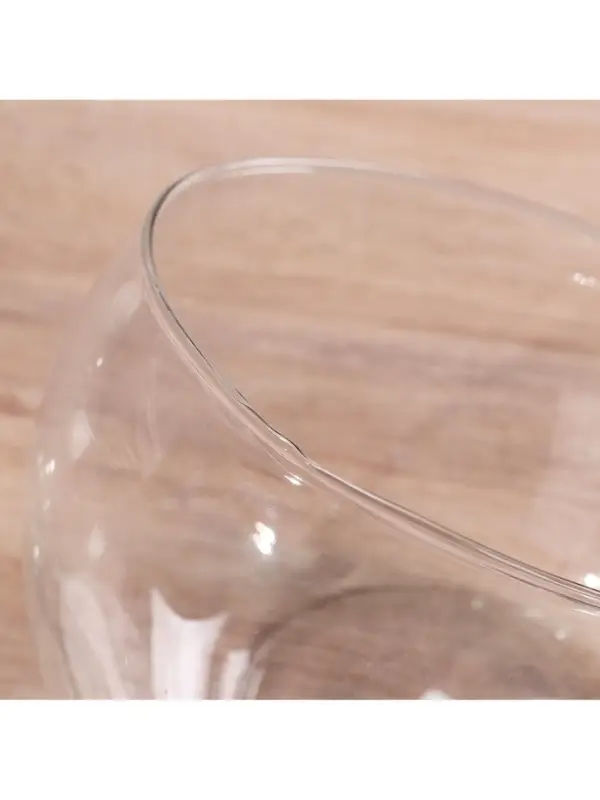 Ваза для цветов &laquo;Анабель&raquo;, шаровая с косым резом, 1.5 л, 19&times;14.5 см, стекло, МИКС прозрачная