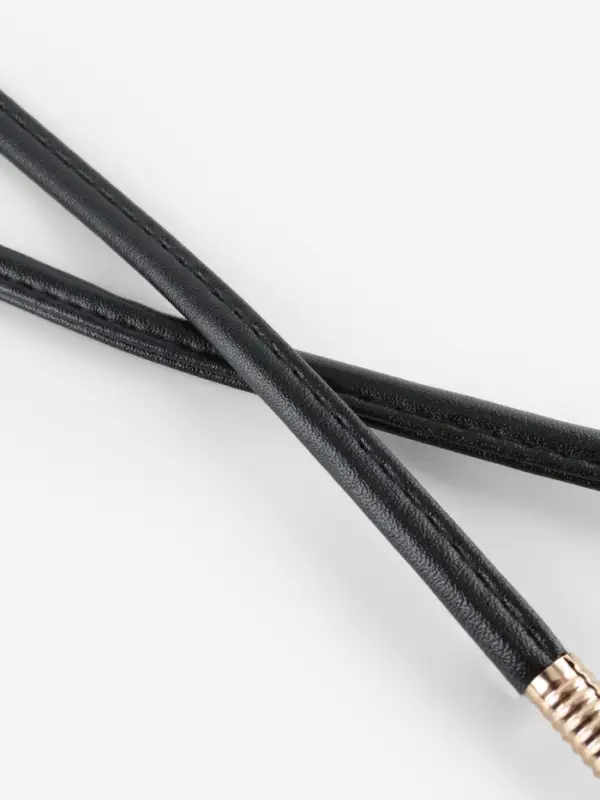 Ручка-шнурок для сумки, с карабинами, 120&times;0.6 см, чёрная