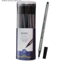 Ручка капиллярная BrunoVisconti. Basic FINELINER, чёрный стержень, узел 0.4 мм