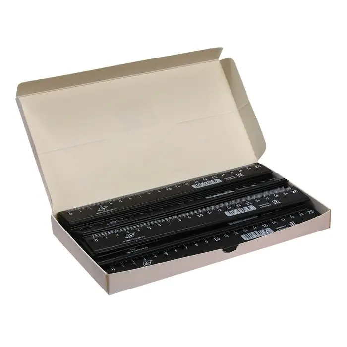 Линейка 20 см Линейка 20 см "Луна", непрозрачная, чёрная