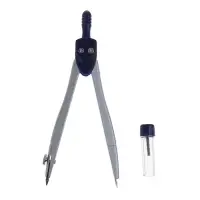 Циркуль металлический Calligrata, 120 мм, с запасными грифелями, в пластиковом пенале