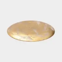 Тарелка подстановочная Magistro Gold Dust, d=33 см, стекло, золотистая