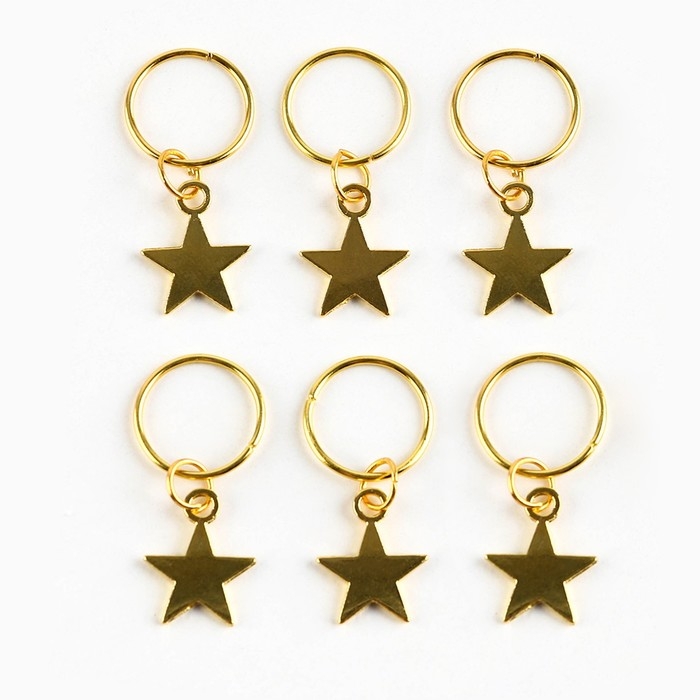 Пирсинг для волос новогодний «Будь собой» на Новый год, 6 шт