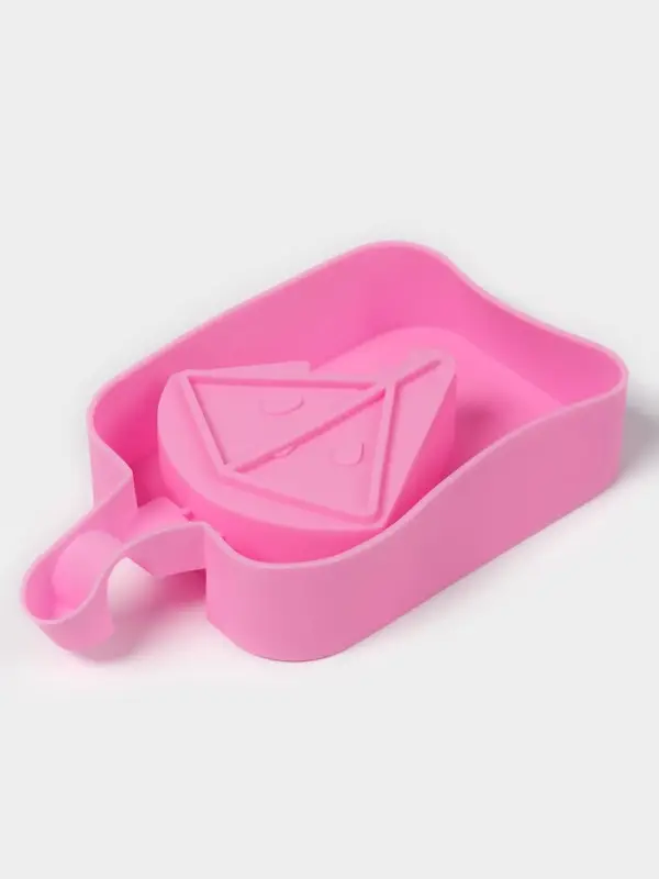 Форма для мороженого Доляна &laquo;Арбузная долька&raquo;, силикон, 14&times;7.5&times;2.5 см, розовая