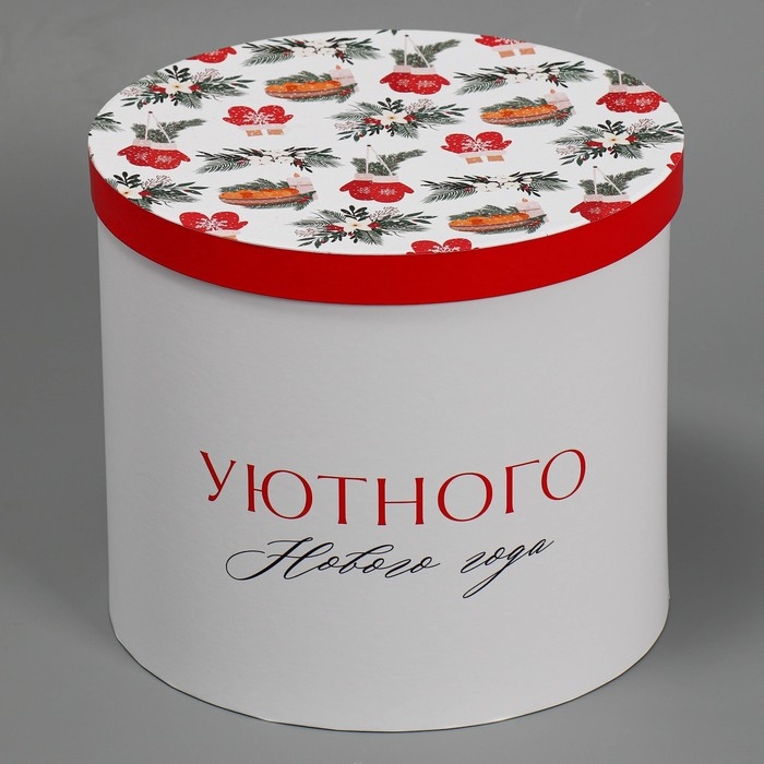 Коробка подарочная «Уютного нового года», 19,5 х 22 см, Новый год Коробка подарочная «Уютного нового года», 19,5 х 22 см, Новый год