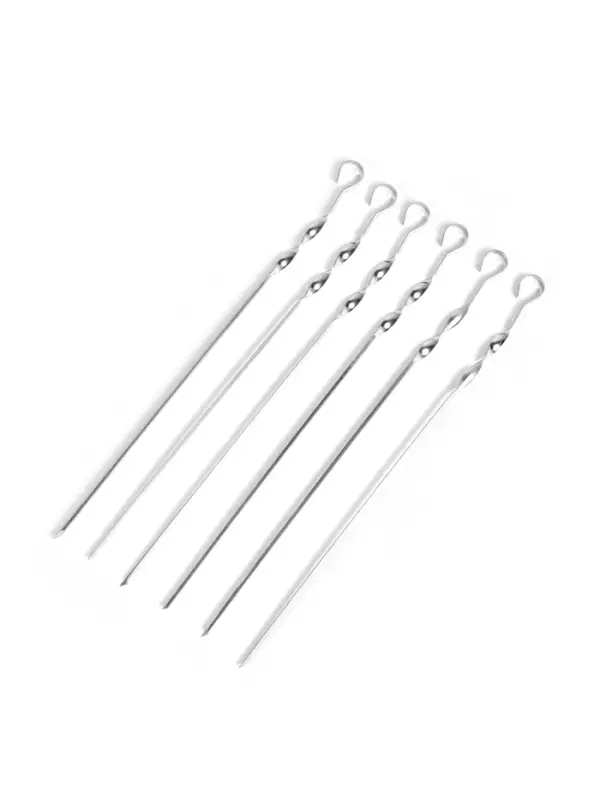 Набор угловых шампуров, 6 шт., 451&times;1 см, толщина 1 мм, нержавеющая сталь