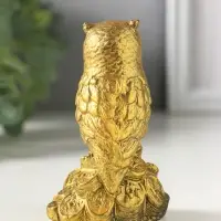Фигурка гипс &laquo;Филин с деньгами&raquo;, 10&times;5 см, под золото