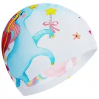 Шапочка для плавания детская ONLYTOP Kids &laquo;Единорог&raquo;, тканевая, обхват 46-52 см