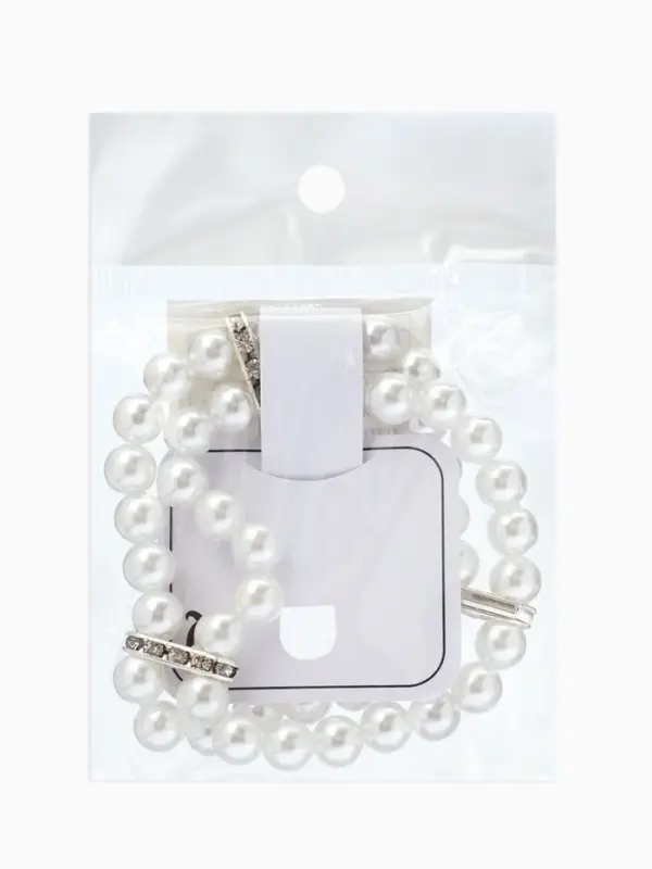 Браслет из бусин &laquo;Жемчуг. Невеста&raquo;, d=5.5 см, стразы, шар №8, белый