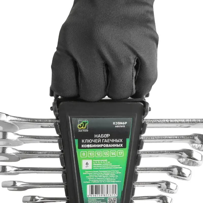 Набор ключей гаечных комбинированных на держателе (8-17 мм) (6 предметов) JT KJ3N6P
