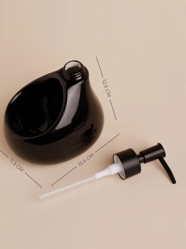 Дозатор для мыла SL Home Drop, с подставкой для губки, 450 мл, чёрный