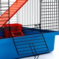 Клетка для грызунов "Мини" двухярусная, 29 x 25 х 32 см, синий Клетка для грызунов "Мини" двухярусная, 29 x 25 х 32 см, синий