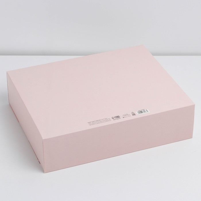 Коробка подарочная новогодняя складная двухсторонняя «Розовый Новый год», 31 х 24.5 х 8 см, Новый год Коробка подарочная новогодняя складная двухсторонняя «Розовый Новый год», 31 х 24.5 х 8 см, Новый год