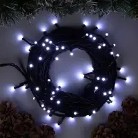 Гирлянда &laquo;Нить&raquo; 10 м, IP44, УМС, тёмная нить, 72 SMD-LED, свечение белое, 220 В