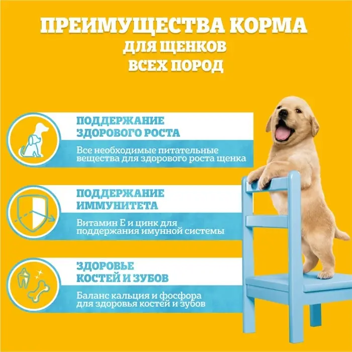 Влажный корм Pedigree для щенков, говядина в соусе, пауч, 85 г
