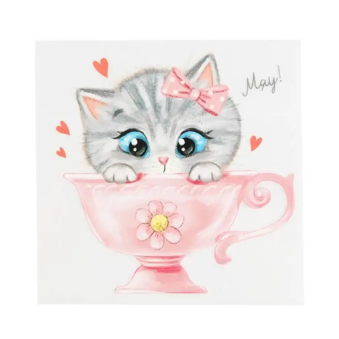 Термонаклейка для декорирования текстильных изделий детская «Мяу Мяу!», 14 х 14 см Термонаклейка для декорирования текстильных изделий детская «Мяу Мяу!», 14 х 14 см