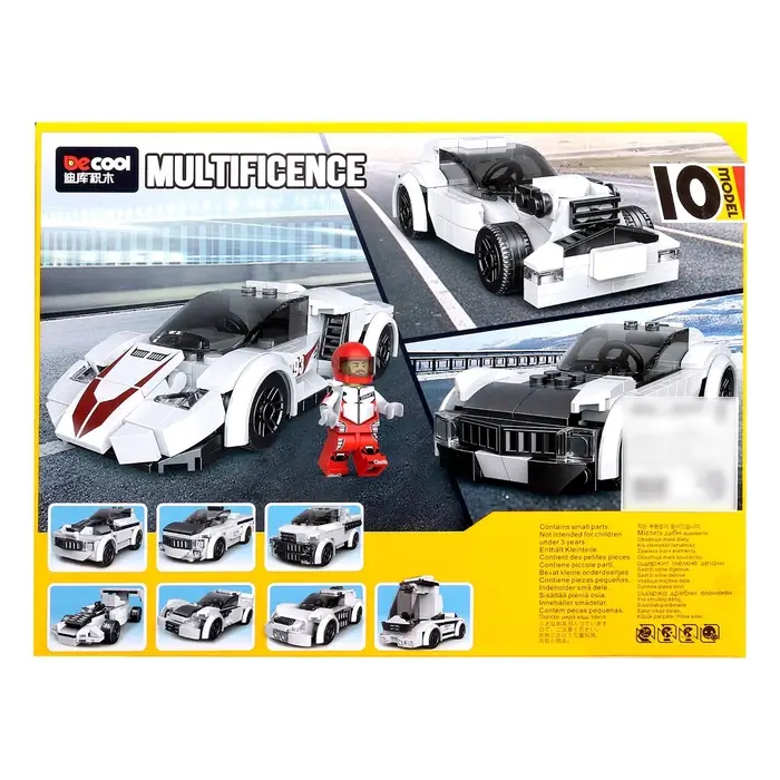 Конструктор блочный «Спорткар», 10 вариантов сборки, 209 деталей Конструктор блочный «Спорткар», 10 вариантов сборки, 209 деталей