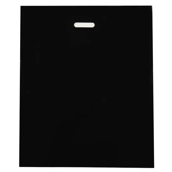 Пакет полиэтиленовый с вырубной ручкой, чёрный, 50×60 см, 70 мкм