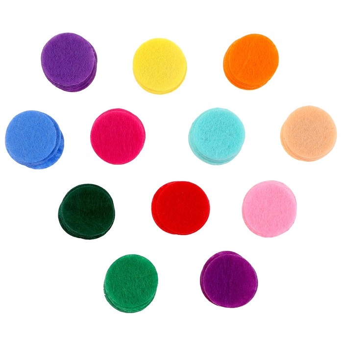 Диски фетровые для творчества и декора «Кружочки», 250 шт., размер 1 шт. — 2,5 см, цвет МИКС Диски фетровые для творчества и декора «Кружочки», 250 шт., размер 1 шт. — 2,5 см, цвет МИКС