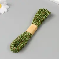 Пряжа 100% целлюлоза "Softino Raffia Color Melange" кручёная, зелёный луг 10м ±2м