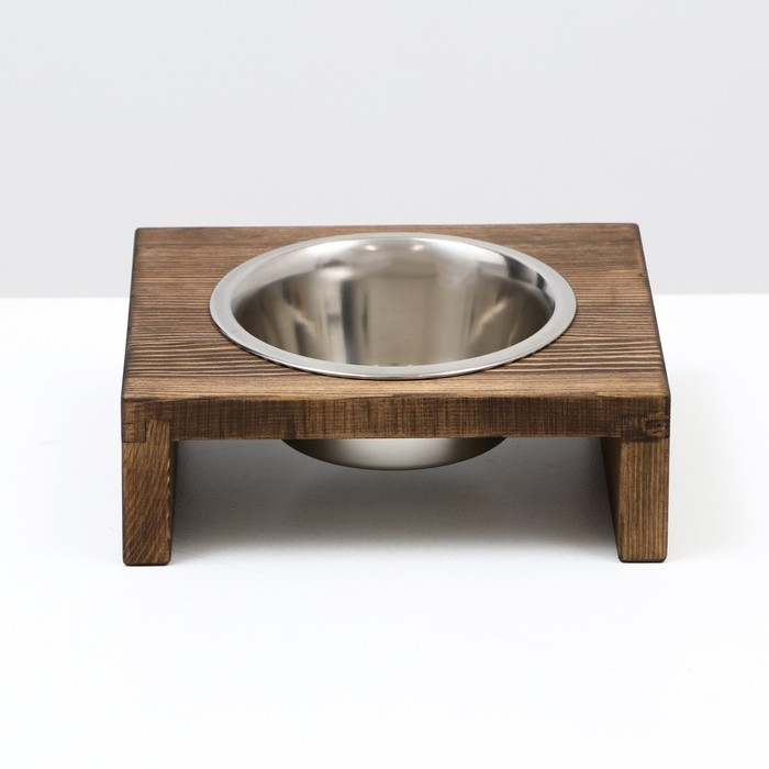 Подставка одинарная с миской, металл 16 х 14,5 х 6,5 см 450 мл Подставка одинарная с миской, металл 16 х 14,5 х 6,5 см 450 мл