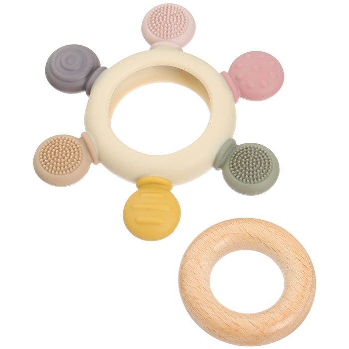 Прорезыватель силиконовый «Массажер», цвет розовый, бежевый, Mum&Baby