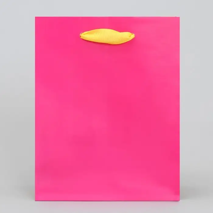 Пакет подарочный двухцветный, упаковка, «Жёлтый-розовый», S 12 х 15 х 5.5 см