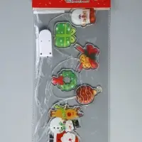 Светодиодная наклейка на окна "Праздничные элементы" 0.5 м, 6 LED, CR2032x2, Т/БЕЛЫЙ