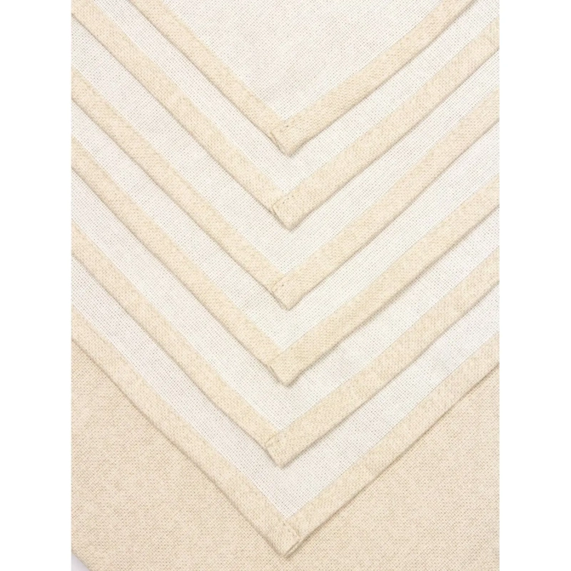 Салфетка 32х32см (к-т 6шт.), рогожка, 160г/м2, Рант бежевый