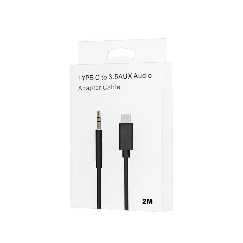 Кабель AUX TYPE-C - 3.5mm. Bride черный 2M